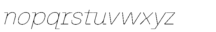 Killou Air Slant Font LOWERCASE