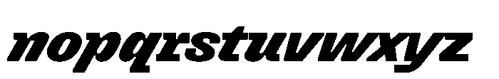 Killou Black Italic Font LOWERCASE