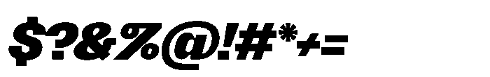 Killou Black Slant Font OTHER CHARS