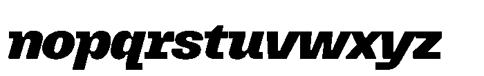 Killou Black Slant Font LOWERCASE