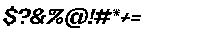 Killou Bold Slant Font OTHER CHARS