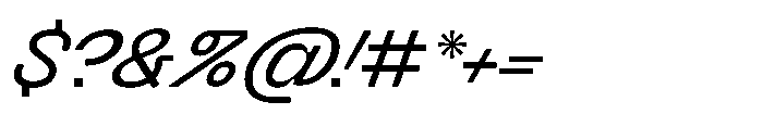 Killou Book Italic Font OTHER CHARS