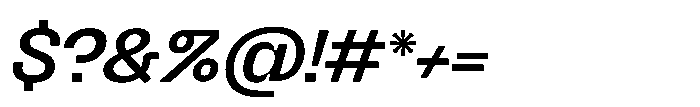 Killou Demi Bold Slant Font OTHER CHARS
