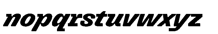Killou Heavy Italic Font LOWERCASE