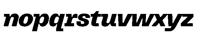 Killou Heavy Slant Font LOWERCASE