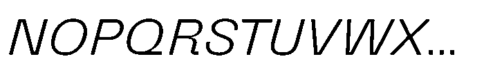 Killou Light Slant Font UPPERCASE