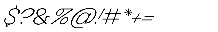 Killou Thin Italic Font OTHER CHARS