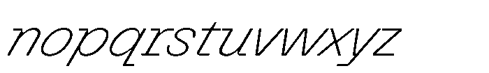 Killou Thin Italic Font LOWERCASE