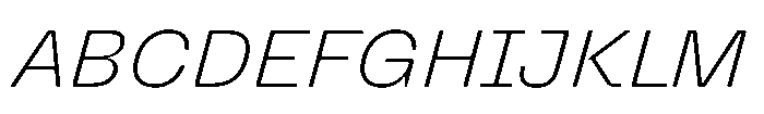 Killou Thin Slant Font UPPERCASE