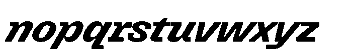 Killou Ultra Bold Italic Font LOWERCASE