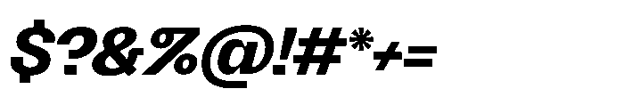 Killou Ultra Bold Slant Font OTHER CHARS