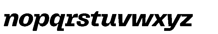 Killou Ultra Bold Slant Font LOWERCASE
