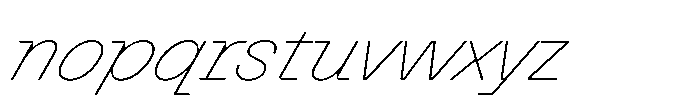 Killou Ultra Thin Italic Font LOWERCASE