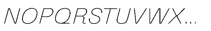 Killou Ultra Thin Slant Font UPPERCASE