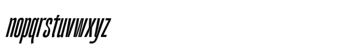 Kimotto Condensed Light Italic Font LOWERCASE