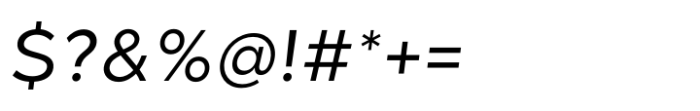 Kind Sans Regular Italic Font OTHER CHARS