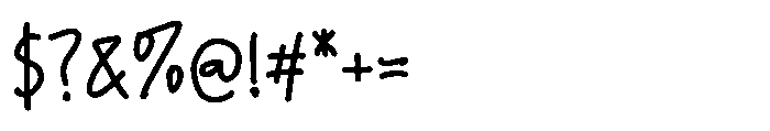 Kindly Crunch Font OTHER CHARS
