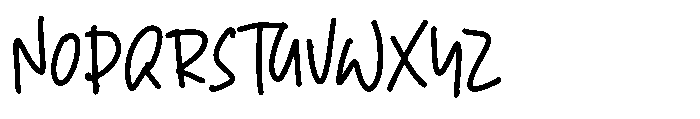Kindly Crunch Font UPPERCASE