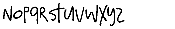 Kindly Crunch Font LOWERCASE