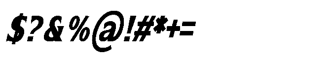 Kineks Bold Sans Condensed Italic Font OTHER CHARS