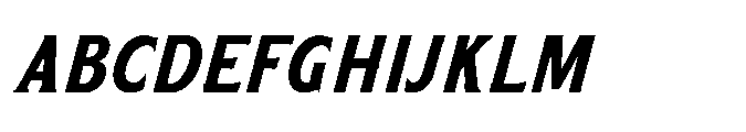 Kineks Bold Sans Condensed Italic Font UPPERCASE