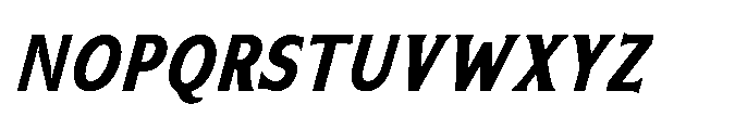 Kineks Bold Sans Condensed Italic Font UPPERCASE