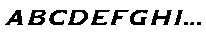 Kineks Bold Sans Expanded Italic Font UPPERCASE