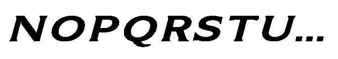 Kineks Bold Sans Expanded Italic Font UPPERCASE