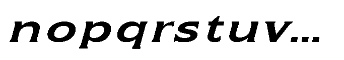 Kineks Bold Sans Expanded Italic Font LOWERCASE