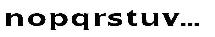 Kineks Bold Sans Expanded Font LOWERCASE