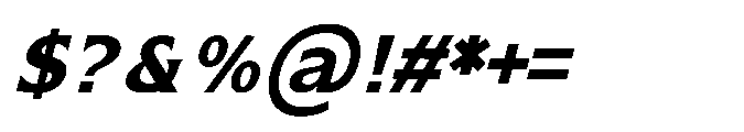 Kineks Bold Sans Italic Font OTHER CHARS