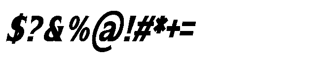 Kineks Bold Serif Condensed Italic Font OTHER CHARS