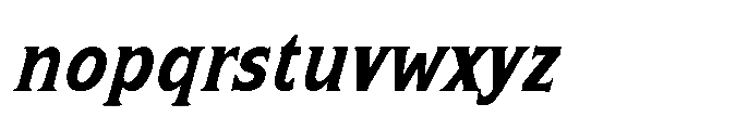 Kineks Bold Serif Condensed Italic Font LOWERCASE