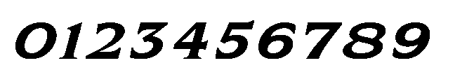 Kineks Bold Serif Expanded Italic Font OTHER CHARS