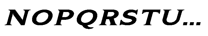 Kineks Bold Serif Expanded Italic Font UPPERCASE
