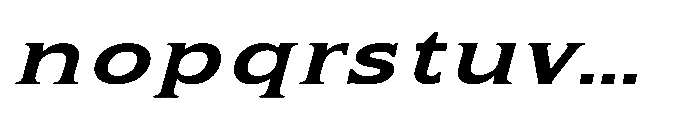 Kineks Bold Serif Expanded Italic Font LOWERCASE