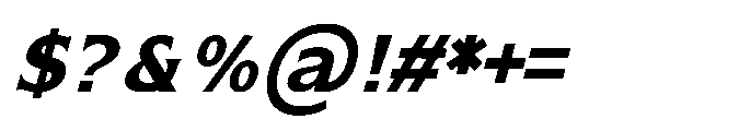 Kineks Bold Serif Italic Font OTHER CHARS