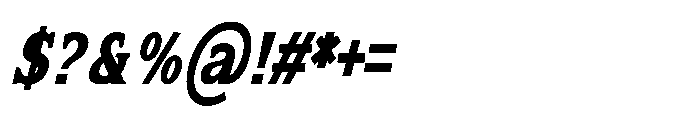 Kineks Bold Slab Condensed Italic Font OTHER CHARS