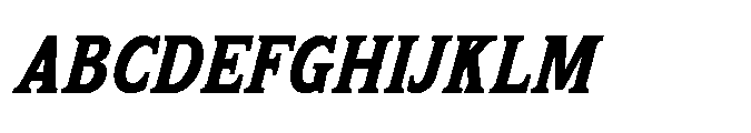 Kineks Bold Slab Condensed Italic Font UPPERCASE