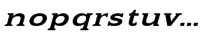 Kineks Bold Slab Expanded Italic Font LOWERCASE