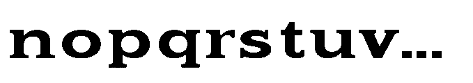 Kineks Bold Slab Expanded Font LOWERCASE