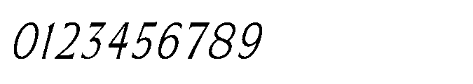 Kineks Light Sans Condensed Italic Font OTHER CHARS