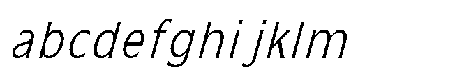 Kineks Light Sans Condensed Italic FONT