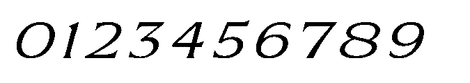 Kineks Light Sans Expanded Italic Font OTHER CHARS