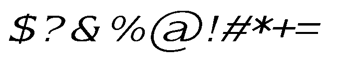 Kineks Light Sans Expanded Italic Font OTHER CHARS