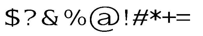 Kineks Light Sans Expanded Font OTHER CHARS
