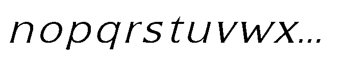 Kineks Light Sans Italic Font LOWERCASE