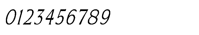 Kineks Light Serif Condensed Italic Font OTHER CHARS