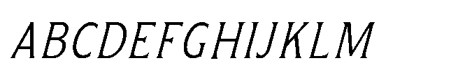 Kineks Light Serif Condensed Italic Font UPPERCASE