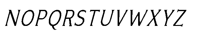 Kineks Light Serif Condensed Italic Font UPPERCASE